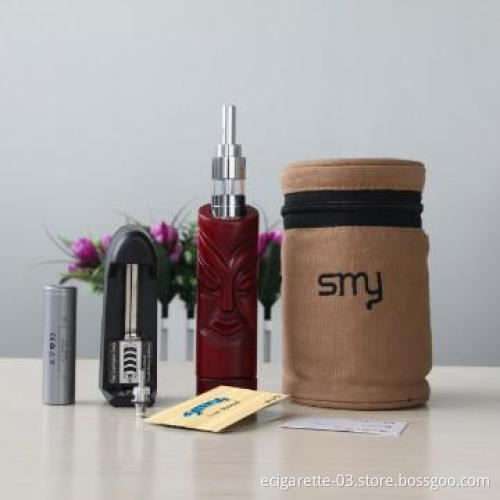 Unique face appearance smask wood ecig mod from simeiyue